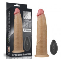 ПРЕМИУМ ФАЛЛОВИБАТОР РОТАТОР С ПУЛЬТОМ 9.0'' Dual Layered