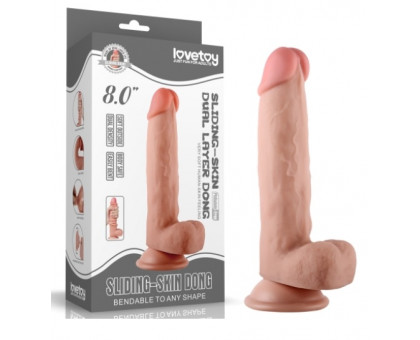 LOVETOY фаллос со скользящей кожей 8.0