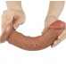 Фаллоимитатор со скользящей кожей, коричневый 8'' Sliding Skin Dual Layer Dong
